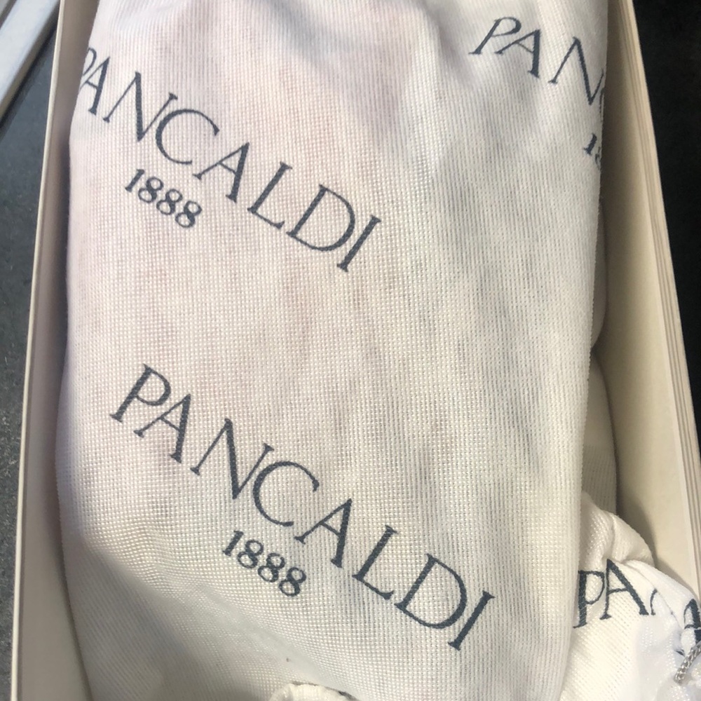 Pancaldi purple heels made in Italy